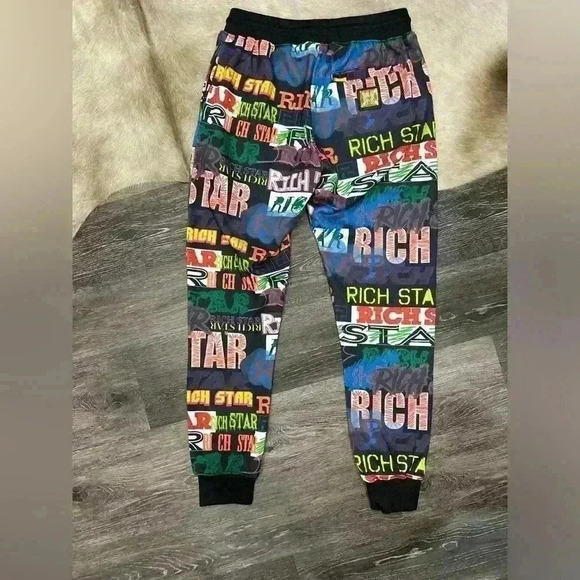 Men’s Rich Star Graffiti Sweatpants Size Medium Multicolor - Picture 4 of 5